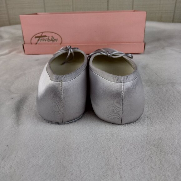 Vintage Touch Ups Silver Ballet Slippers House Shoes Flats NIB Glam - Picture 3 of 5